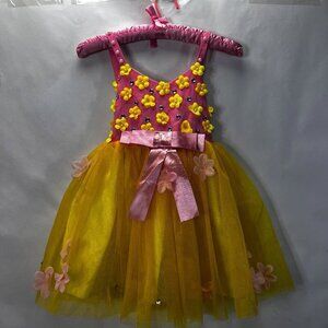 Girls Princess Flower Petals Spring Summer Dress 5